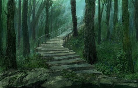 Pagan pathway through a forest by Kiryume on DeviantArt