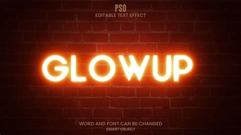 Premium PSD | Neon light 3d glowing text effect editable photoshop psd