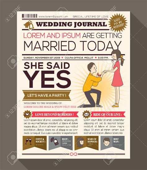 Wedding Newspaper Templates - 7+ Word, PDF, PSD, Indesign Format ...