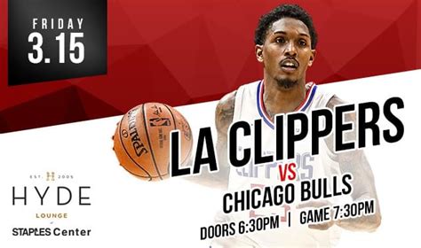 LA Clippers vs. Chicago Bulls Tickets at Hyde STAPLES in Los Angeles by ...