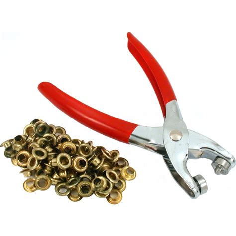 Eyelet Grommet Setting Pliers & 100 Eyelets Tent Tarp - Walmart.com