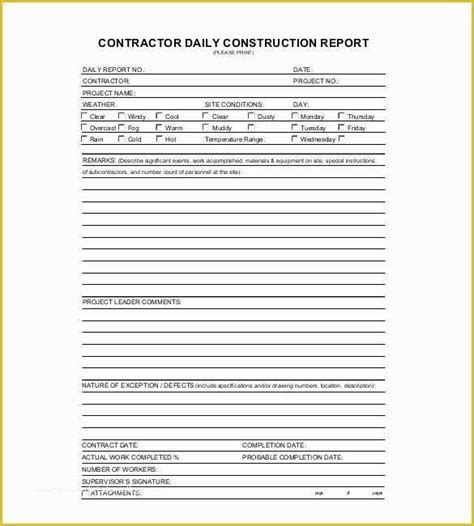 Daily Report Template Free Download Of 28 Sample Daily Report Templates ...