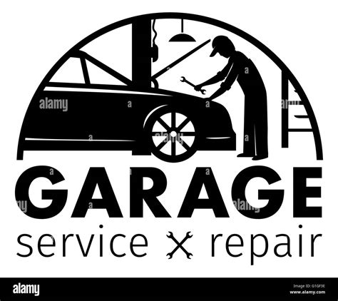 Auto center, garage service and repair logo,Vector Template Stock ...