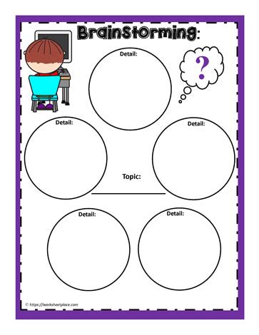 Brainstorming Graphic Organizer Worksheets