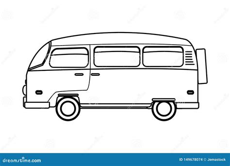 Van Cartoon Images Black And White - Cartoon Delivery Van — Stock Vector © Brudercz #9225077 ...