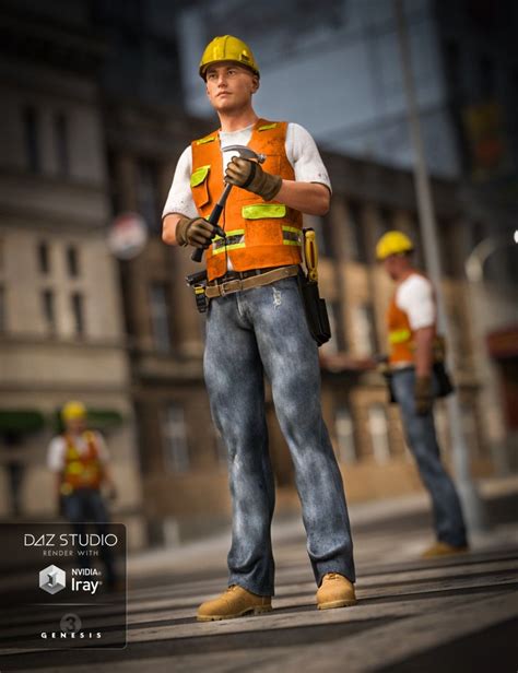 Construction Worker Outfit for Genesis 2 and Genesis 3 Male(s) | Construction outfit ...