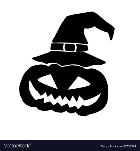 Jack-o-lantern silhouette Royalty Free Vector Image