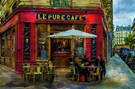 French Cafe Painting Painting by Frank Paul Lee - Fine Art America