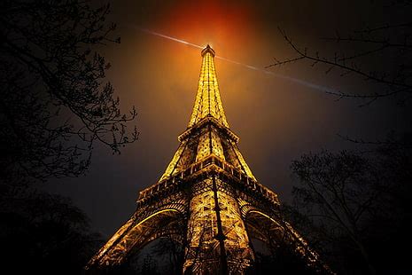 HD wallpaper: Paris, city, france, night, lights, City Lights, Skyline, Eiffel Tower | Wallpaper ...