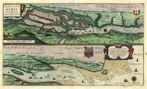 Map Of The Elbe River Photograph by Library Of Congress, Geography And ...