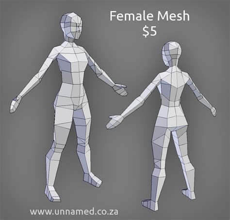 Low poly female model by YeshuaNel on DeviantArt