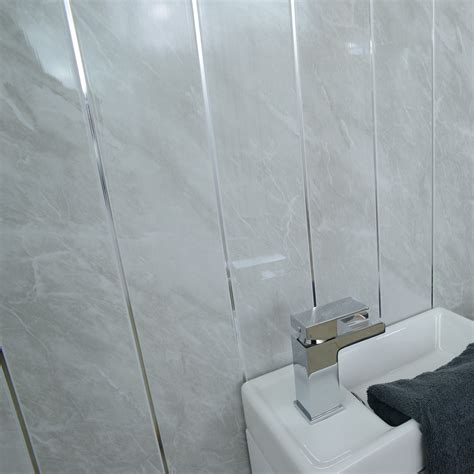 Buy Grey Cladding-PVC-Bathroom Wall Panels Splashbacks-Shower Cladding Panels Splashbacks ...