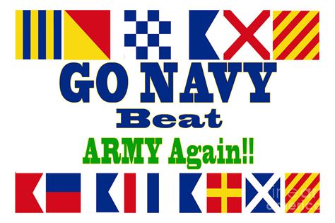 Go Navy, Beat Army in Signal Flags Digital Art by Nikki Sandler | Pixels