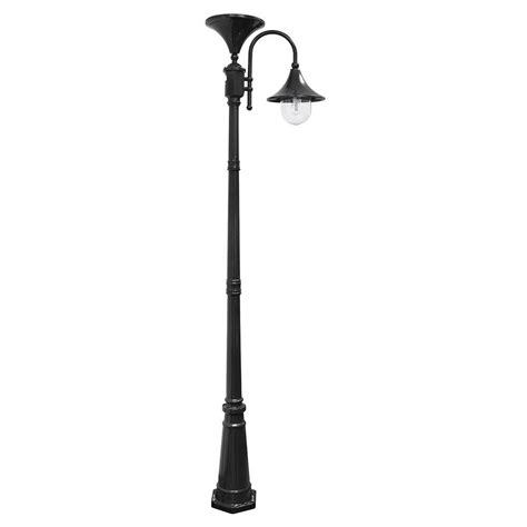Gama Sonic Everest Single Black Outdoor Integrated Led Solar Lamp Post Light with GS Solar LED ...
