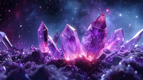 Premium Photo | Shape of Sparkling Iridescent Amethyst Crystals Suspended in a Liquid Outline ...