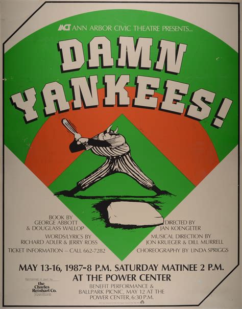 Ann Arbor Civic Theatre Poster: Damn Yankees | Ann Arbor District Library