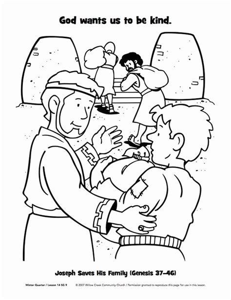 Joseph Forgives His Brothers Coloring Pages - Coloring Home