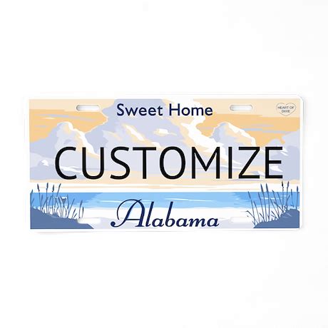 Alabama Custom Aluminum License Plate by stargazerdesign