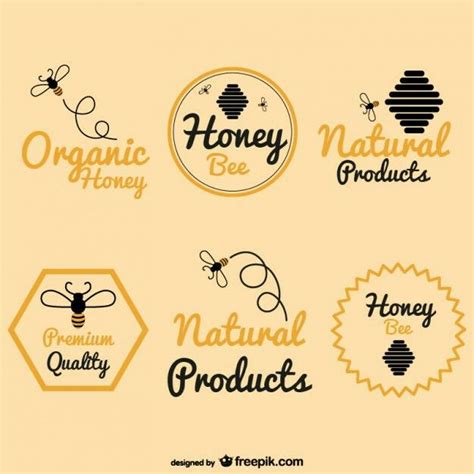 honey jar logo design | Honey logo, Honey packaging, Bee