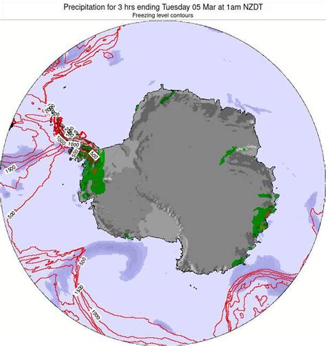 Antarctica Precipitation for 3 hrs ending Monday 26 Jul at 6am NZST