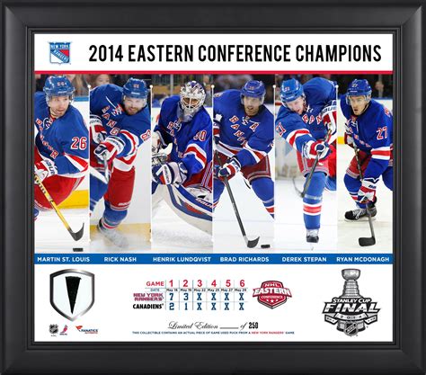 New York Rangers 2014 NHL Eastern Conference Champions 15" x 17" Team ...