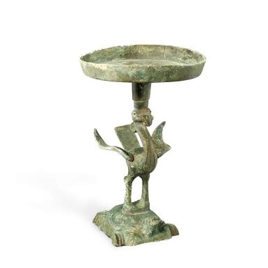 A bronze 'zhuque and turtle' lamp, Han dynasty 漢 青銅朱雀玄武燈 | Chinese Art Online: A Private Asian ...