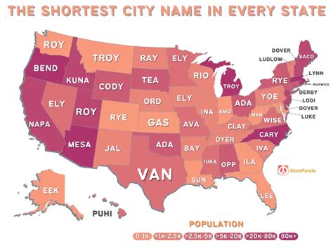 The lengths and uniqueness of the U.S. populated places’ names mapped | LaptrinhX / News