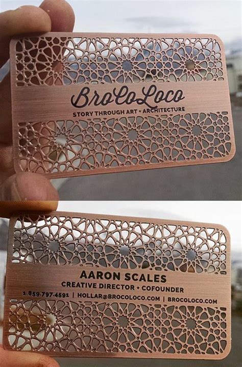 Intricate Laser Cut And Etched Metal Business Card For An Architect Wedding Card Design, Wedding ...