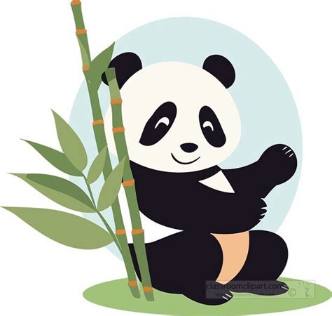 panda bear eating bamboo clip art Free panda eating cliparts, download ...