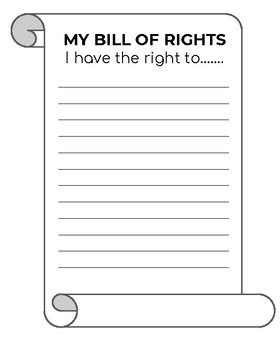 My Bill of Rights by Nancy Brumit | Teachers Pay Teachers