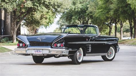 1958, Chevrolet, Impala, Convertible, Cars, Classic, Black Wallpapers ...