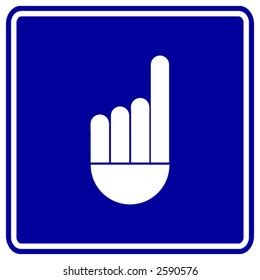 Hand Pointing Sign Stock Vector (Royalty Free) 2590576 | Shutterstock