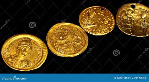 Ancient Roman gold coins stock photo. Image of coinage - 122816168