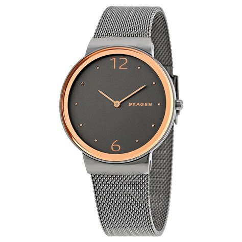 Skagen Freja Smoke Dial Two Tone Ladies Watch SKW2382 - Skagen - Watches - Jomashop