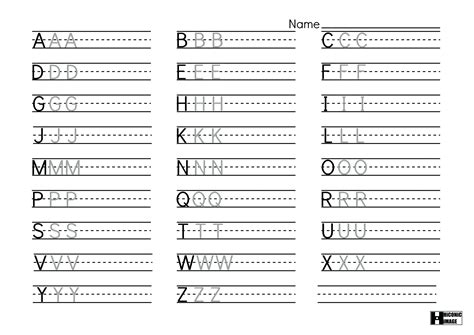 Printable Alphabet Handwriting Worksheets - Printable Worksheets