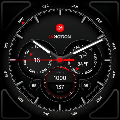 Free watch for free man. Weather, step counter and heart rate. - Analog time - Numeric date ...