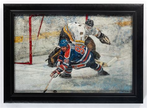 Lot Detail - Wayne Gretzky "1988 Stanley Cup Finals" Original Acrylic Framed Painting by Steven ...