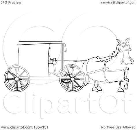 Royalty-Free Vector Clip Art Illustration of a Black And White Amish ...