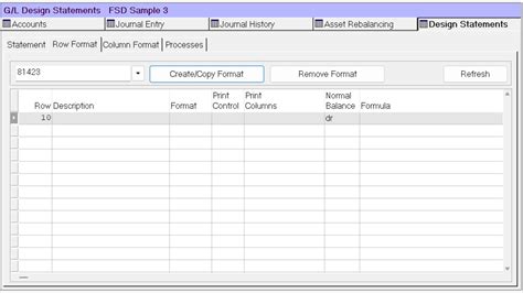 Configuring Row Formats