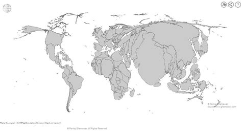 World Map Scaled to Population Size by Country [1092x590] : r/MapPorn