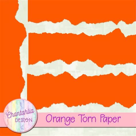 Free Torn Paper Design Elements in Orange