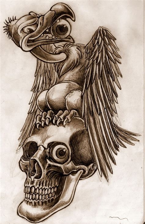 skull vulture sketching by stickonimagination on DeviantArt