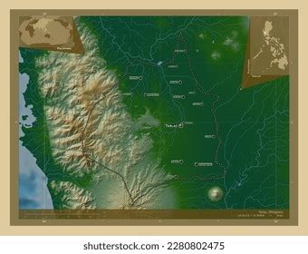 Tarlac Province Philippines Colored Elevation Map Stock Illustration ...