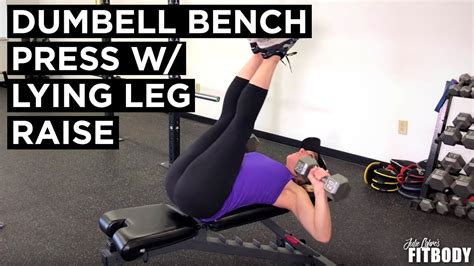 Dumbell Bench Press with Lying Leg Raise Exercise Demonstration - YouTube