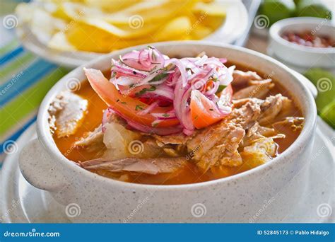 Encebollado, Fish Stew, Typical Ecuadorian Dish Stock Image - Image of bowl, herb: 52845173