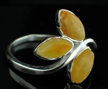 Sterling Silver Amber Rings, Amber Jewelry Rings, Made in Amber Gem Stones