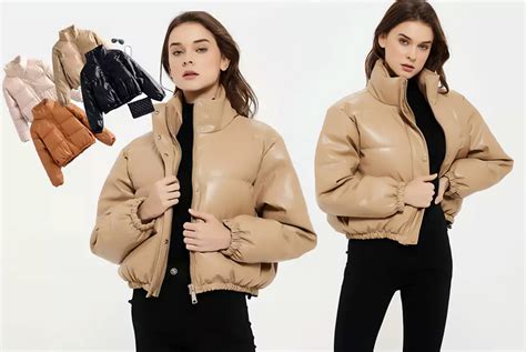 Women’s Faux Leather Puffa Jacket Deal - LivingSocial