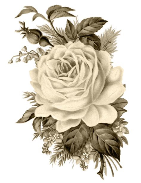 Clip Art: Royalty Free Gorgeous Vintage Rose Image | Vintage roses, Vintage flowers, Decoupage ...