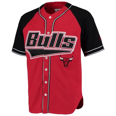 Men's Chicago Bulls Starter Red/Black Baseball Jersey - NBA Store