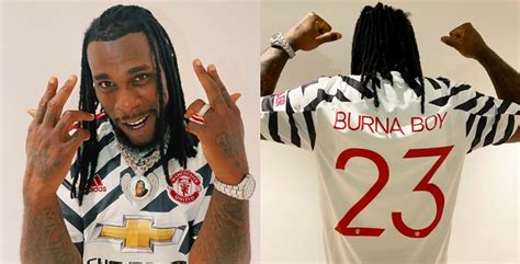 Burna Boy receives customized jersey gift from Manchester United